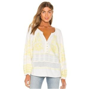 Free People Persuasion Embroidered Boho Top Oversized size small